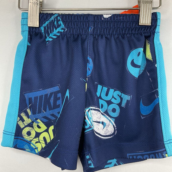 Size 12m: Nike Blue/Green 'Just Do It' Shorts