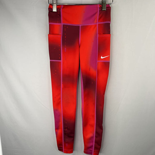Size 4-6: Nike Red/Purple Print Dri-Fit Leggings