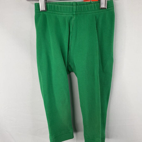 Size 3 (90): Hanna Andersson Green Ribbed Leggings