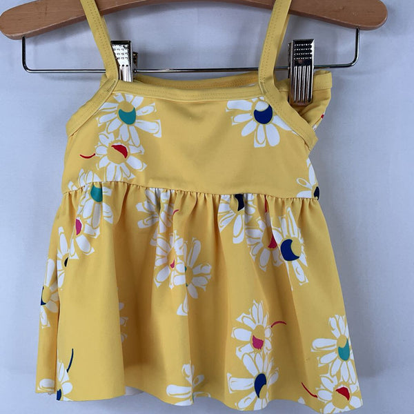 Size 18-24m (80):Hanna Andersson Yellow/White/Colorful Flowers 2pc Swim Suit