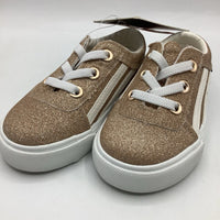 Size 7: Hurley Gold Sparkle Lace-Up Sneakers NEW w/ Tags
