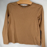 Size 5: Gap Brown/White Dots Long Sleeve Shirt