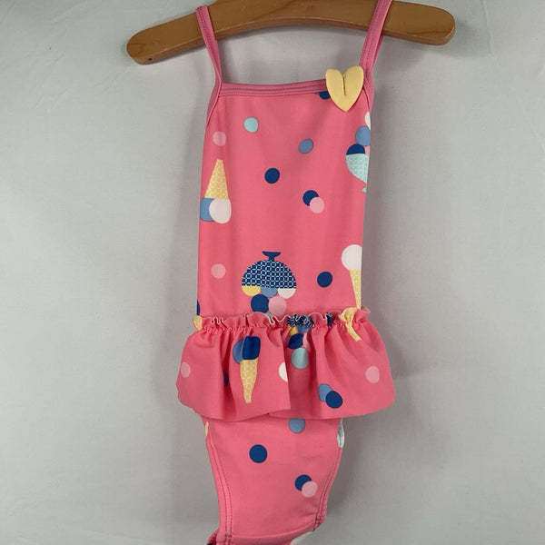 Size 6-12m (70): Hanna Andersson Pink/Blue/Yellow 1pc Swim Suit