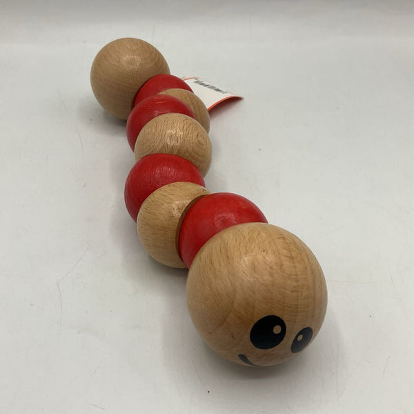 Red/Brown Wooden Wiggle Worm