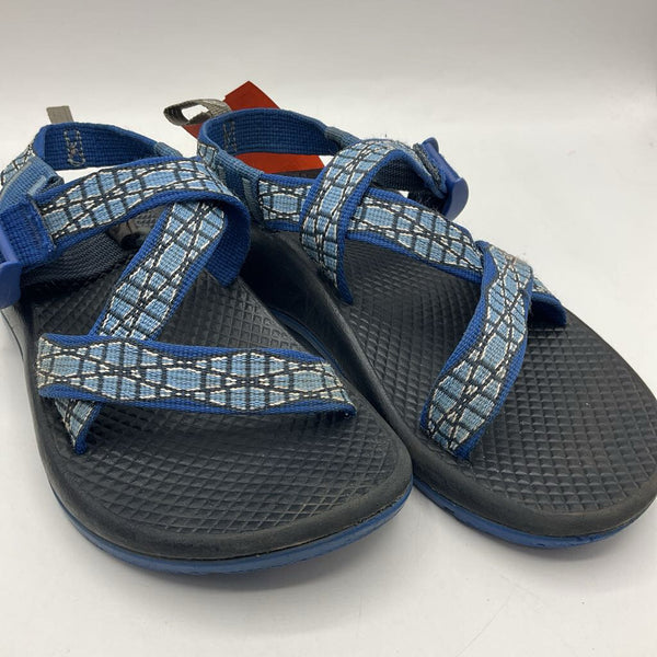 Size 4Y: Chaco Navy/Black Velcro Strap Sandals
