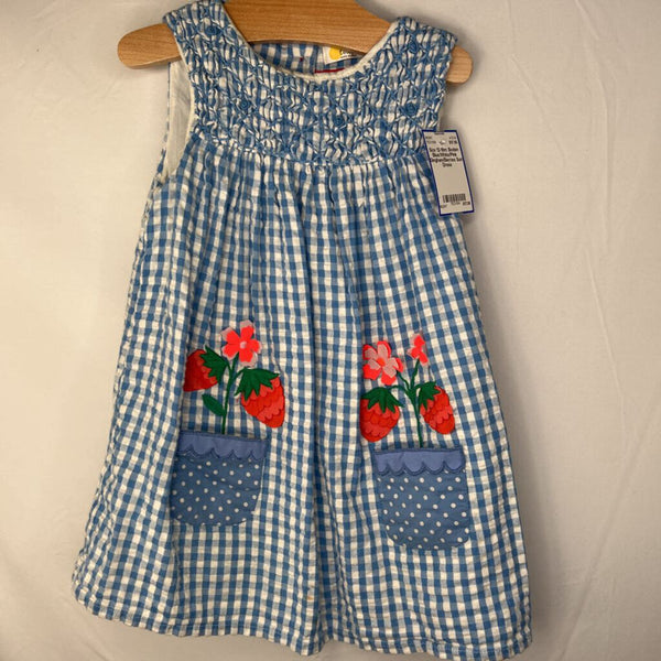 Size 12-18m: Boden Blue/White/Pink Gingham/Berries Sun Dress