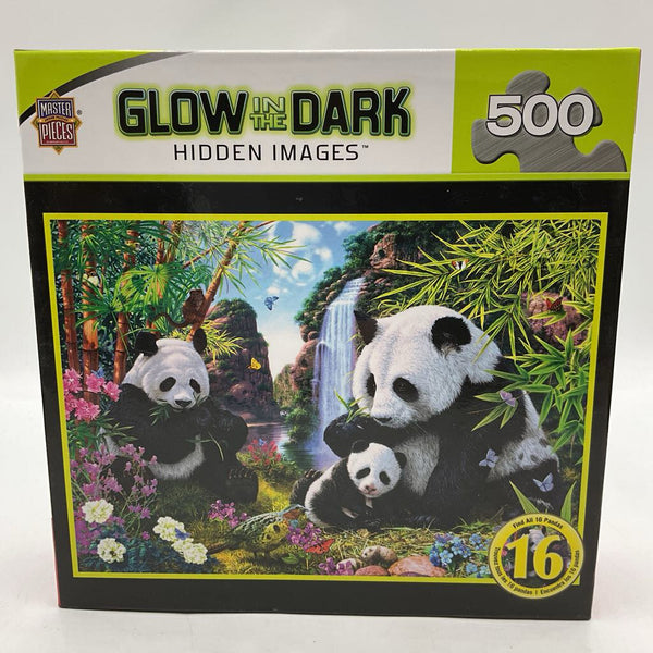 Master Pieces 500pc Glow in the Dark Pandas Puzzle