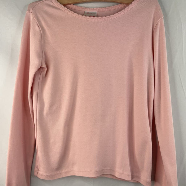 Size 6-7 (120): Hanna Andersson Pink Long Sleeve Shirt