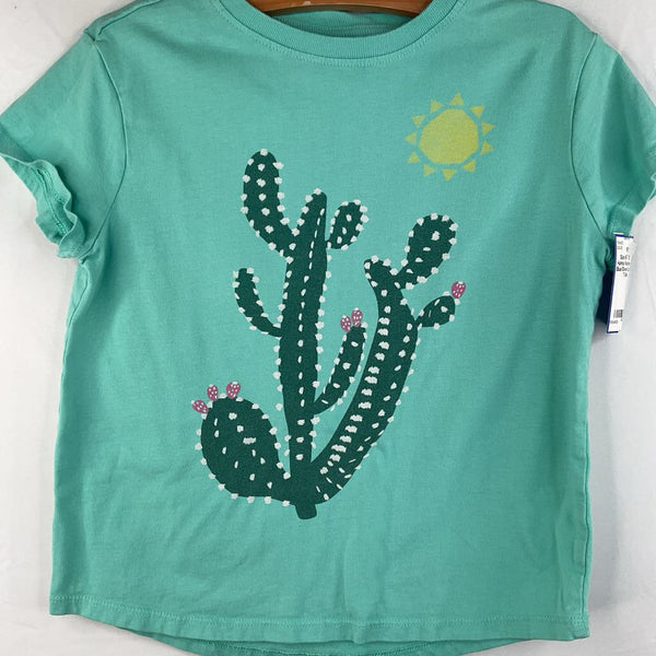 Size 6-7 (120): Hanna Andersson Blue/Green Cactus T-Shirt