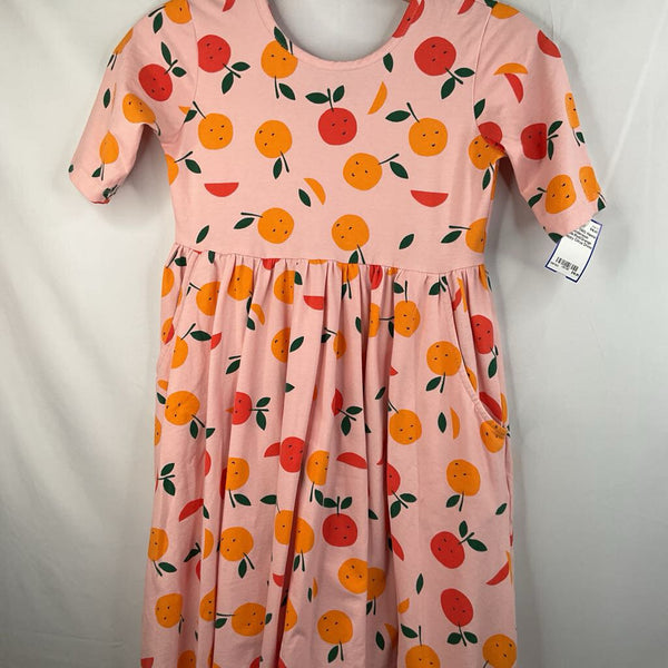 Size 10 (140): Hanna Andersson Pink/Red/Orange Happy Citrus Dress
