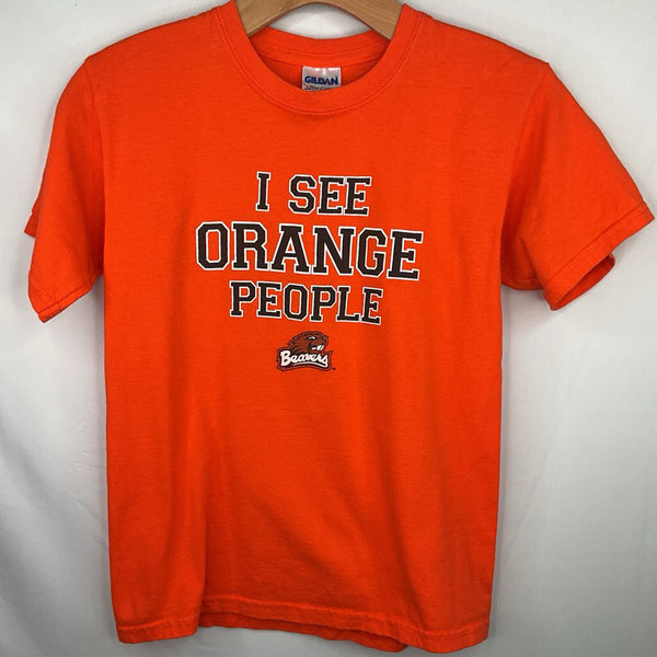 Size 7-8: Gildan Orange 'I See Orange People' OSU T-Shirt