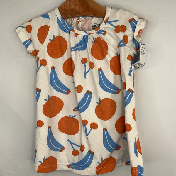 Size 6m: Winter Water Factory Creme/Orange/Blue Fruits Dress