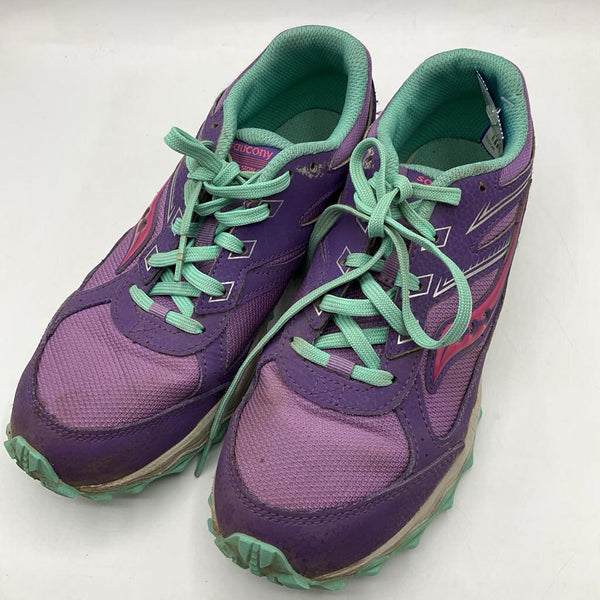 Size 5Y: Saucony Purple/Blue Lace-Up Sneakers