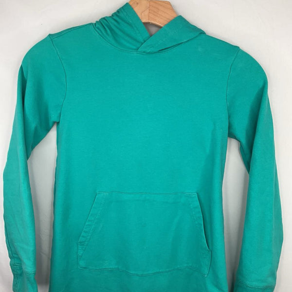 Size 8-9: Primary Teal Hooded Long Sleeve Dress