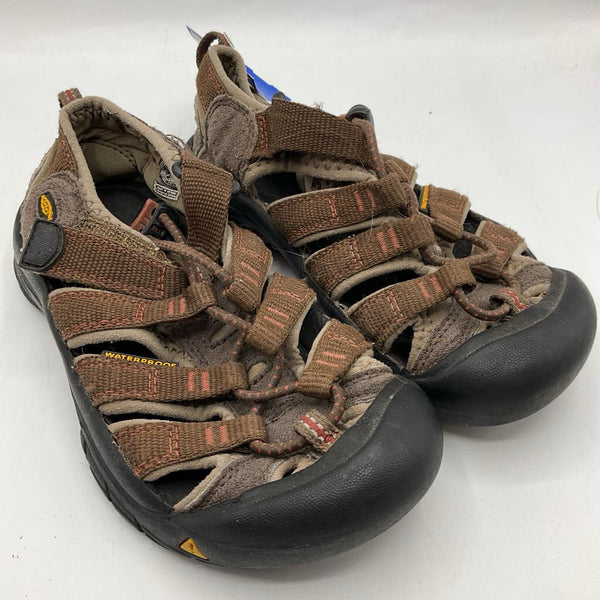 Size 12: Keen Brown/Pink Velcro/Toggle Sandals