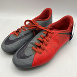 Size 4Y: Nike Red/Grey Lace-Up Cleats