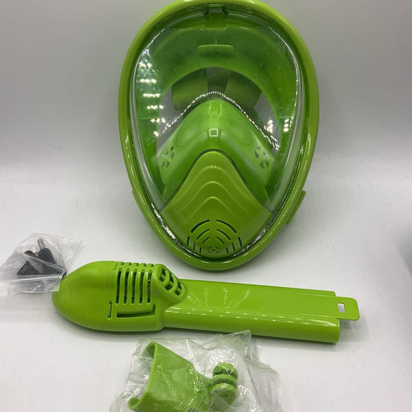 QingSong Kids Green Full Face Snorkel Mask