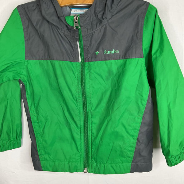 Size 3: Columbia Green/Grey Mesh Lined Rain Coat