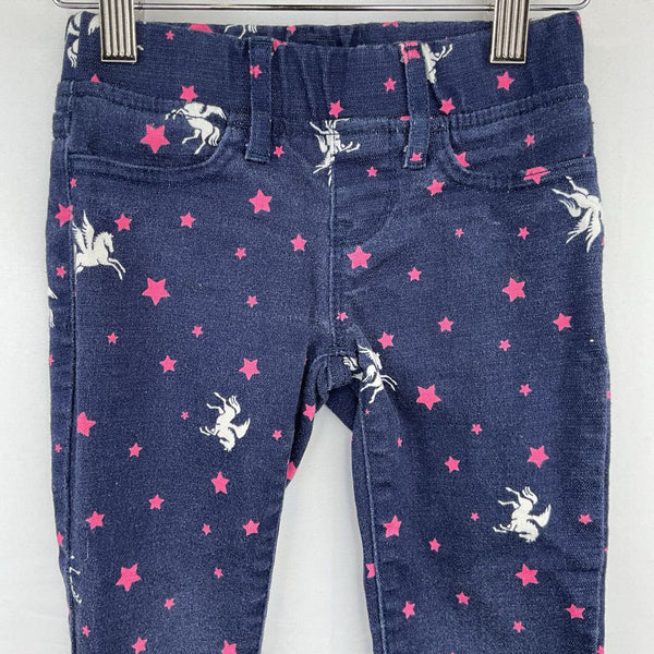 Size 5: Gap Blue/White/Pink Unicorns/Stars Jean Leggings