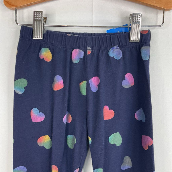 Size 5-6: Boden Navy/Colorful Hearts Leggings