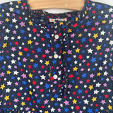 Size 6-7: Crewcuts Navy/Colorful Stars Long Sleeve Dress