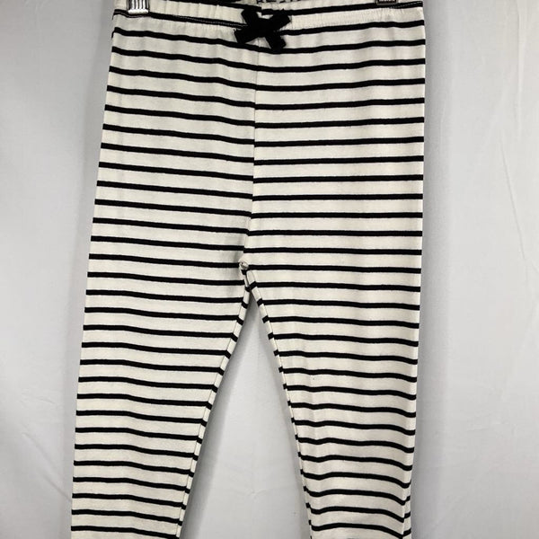 Size 7-8: Touched by Nature Black/White Striped Leggings