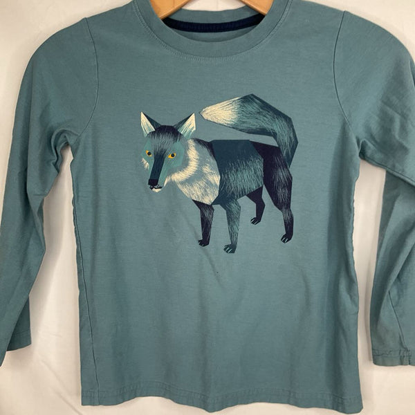 Size 7: Tea Blue/White Fox Long Sleeve Shirt