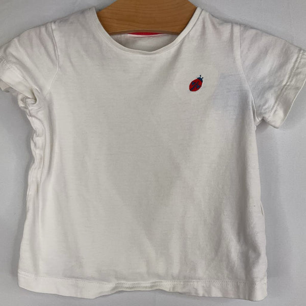 Size 18-24m: M&S White/Red Ladybug T-Shirt