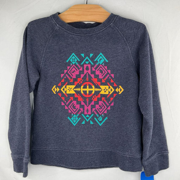 Size 5-6: Pendleton Navy/Colorful Southwestern Sweatshirt