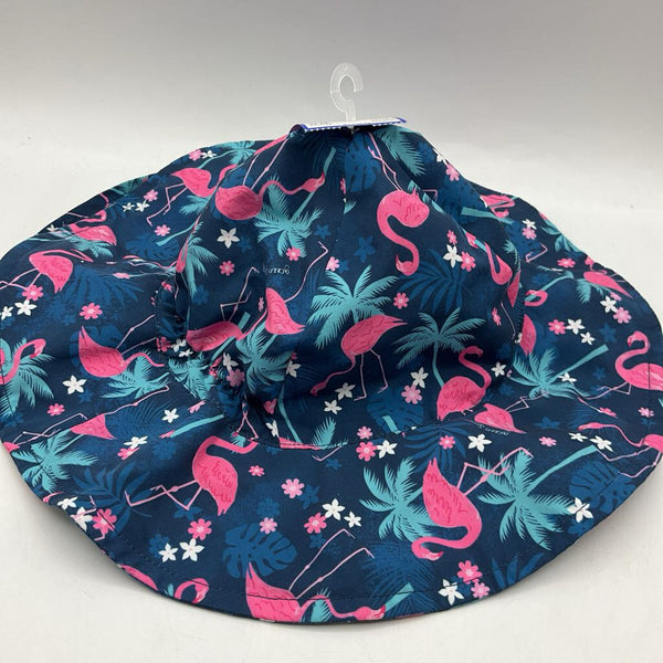 Size 2-4: Green Sprouts Blue/Pink Flamingos/Trees Sun Hat