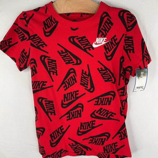 Size 4-5: Nike Red/Black Logo T-Shirt