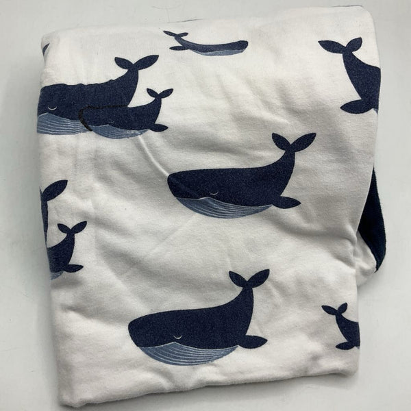White/Blue Whales Baby Blanket