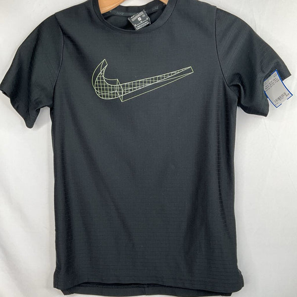 Size 10-12: Nike Black Green Grid Swoop Dri-Fit T-Shirt