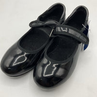 Size 12: Black Velcro Strap Tap Shoes