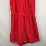 Size 6-7 (120): Hanna Andersson Red Terry Cloth Shorty Romper