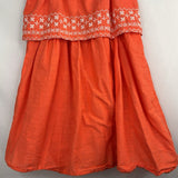 Size 6-7: Gap Orange/White Embroidered Flowers Sun Dress