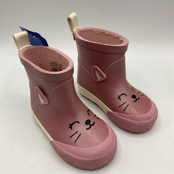 Size 4-5: Pink Cat Rain Boots