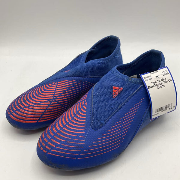 Size 12: Nike Blue/Orange Slip-On Cleats