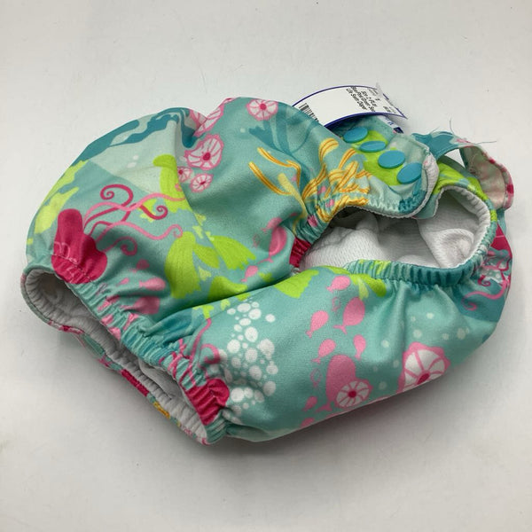 Size 2: iPLay Blue/Pink/Green Sea Life Swim Diaper