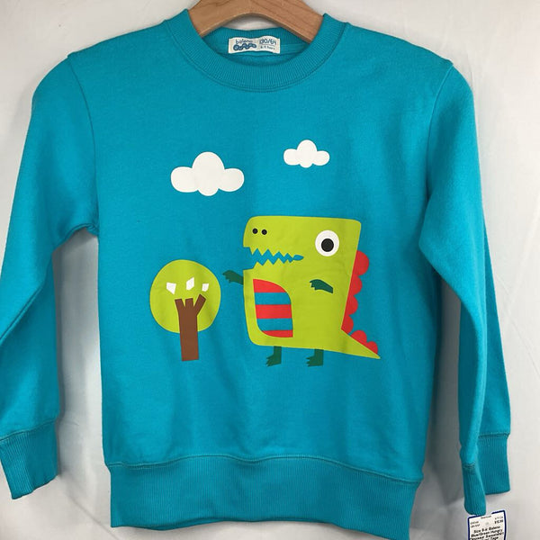 Size 8-9: Baleno Blue/Green Hungry Dinosaur Sweatshirt NEW w/ Tags
