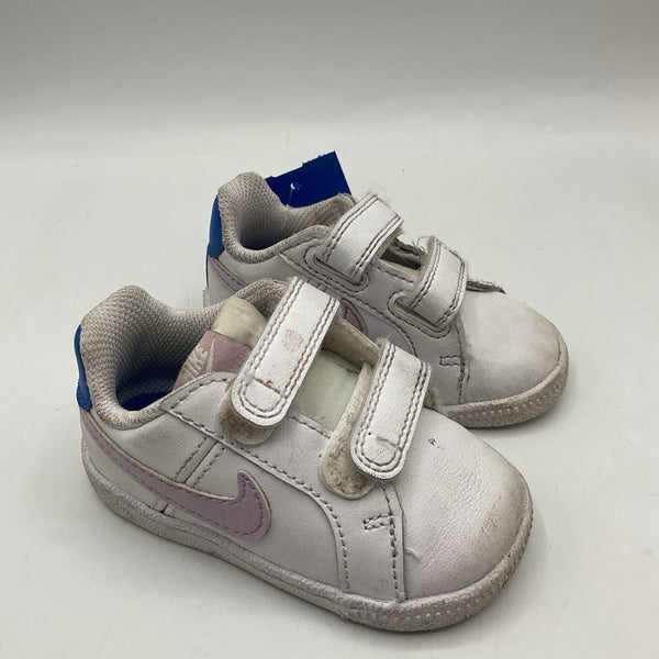 Size 4: Nike White/Blue/Purple Velcro Strap Sneakers REDUCED