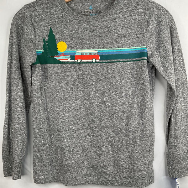Size 8-9: Crewcuts Grey/Colorful Mountain Road Trip Long Sleeve Shirt