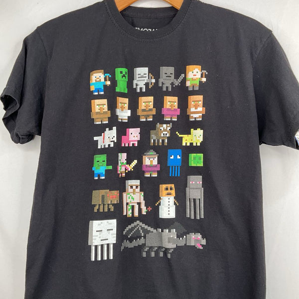 Size 10-12: Mojang Black Minecraft Print T-Shirt