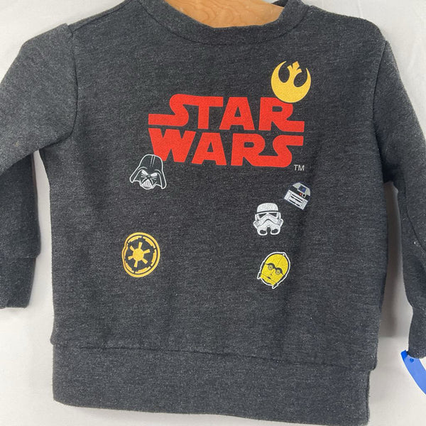 Size 18m: Dark Grey/Colorful Star Wars Sweatshirt