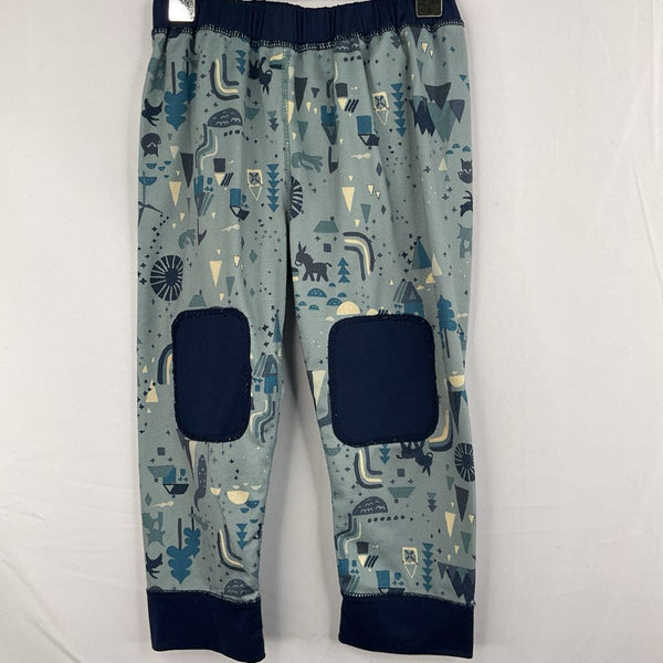 Size 12-18m: Patagonia Blue/Creme Forest Print Capilene Base Layer Pants