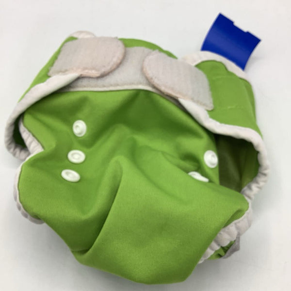 Size One: Thirsties Green/White Trim Diaper Cover