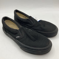 Size 3Y: Vans Black Slip-On Sneakers