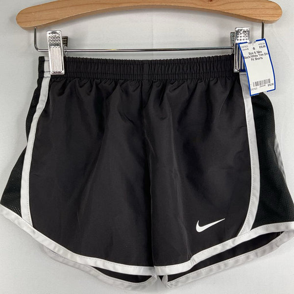 Size 6: Nike Black/White Trim Dri-Fit Shorts