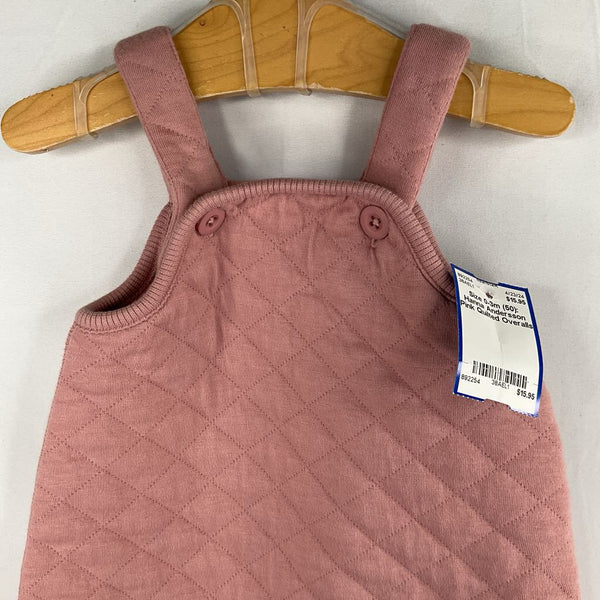 Size 0-3m (50): Hanna Andersson Pink Quilted Overalls