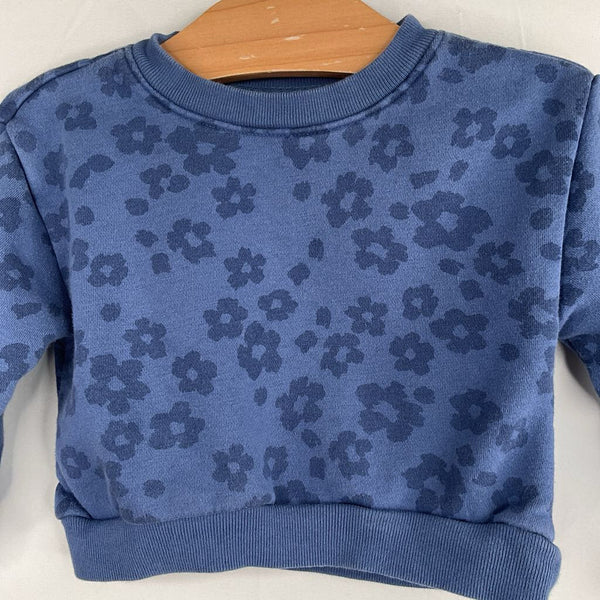Size 18m: Gap Blue Flowers Sweatshirt
